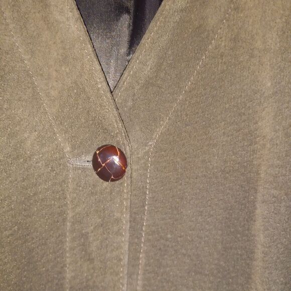 Gabbys 100% Brown Suede Leather Vest-Large-Lined-Pockets-Western-Boho-Rodeo - Picture 4 of 9